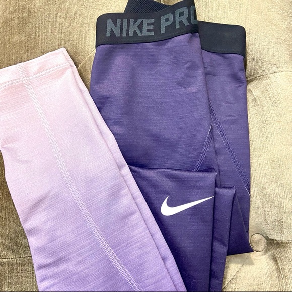 Nike Pants - Nike Pro Hyperwarm Leggings Unique Ombré Design